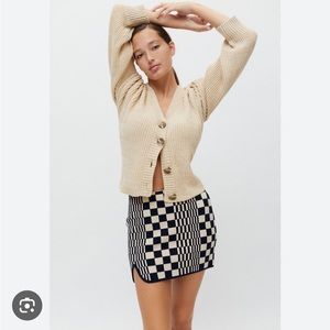 Urban Outfitters Tallulah Notch Sweater Skirt In Black Multi